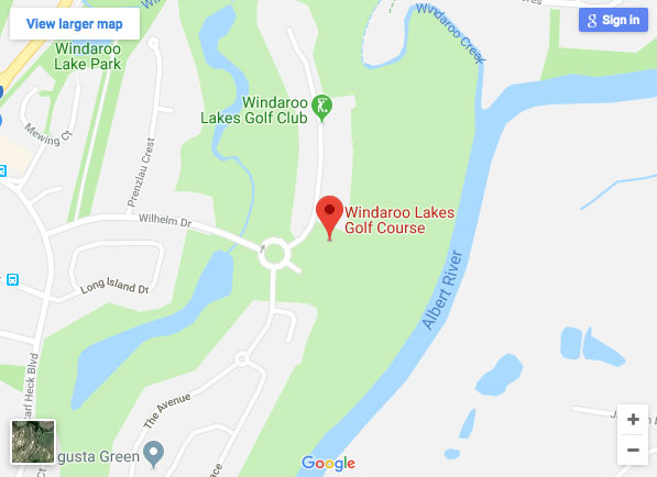 Windaroo Lakes golf course google maps