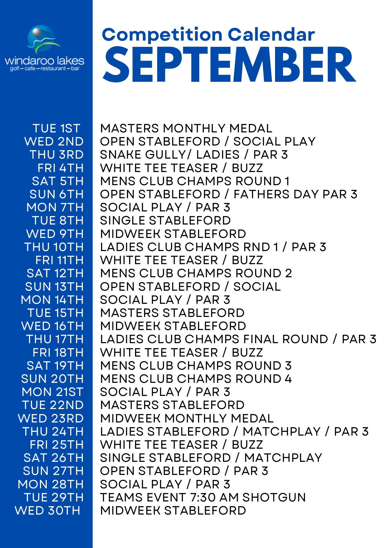 September Calendar